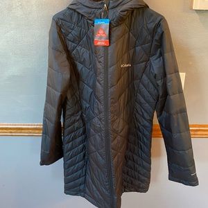 Black Long hooded Columbia Heavenly Winter Coat NWT